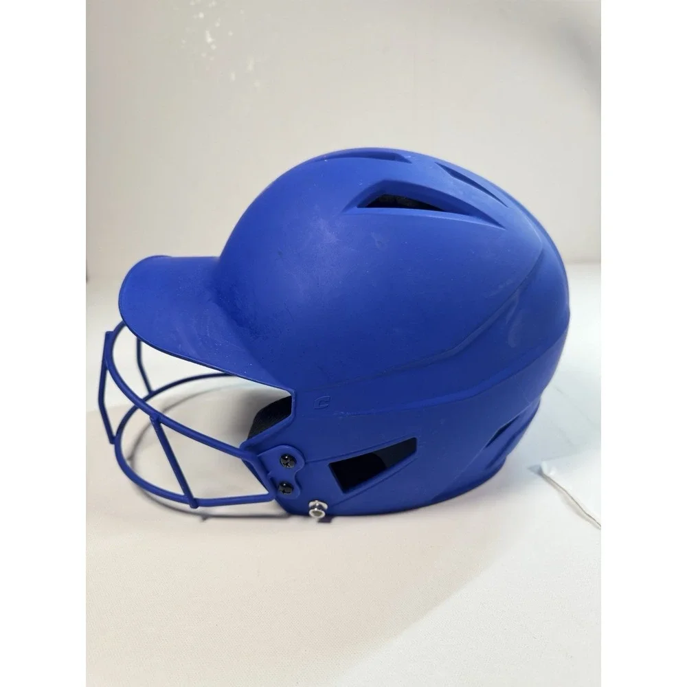 Champro Softball Batting Helmet with Face Guard – Blue – Size Large (7
